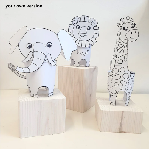 Safari Animals Printable Craft- ThePaperCraftNest