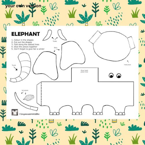 Safari Animals Printable Craft- ThePaperCraftNest