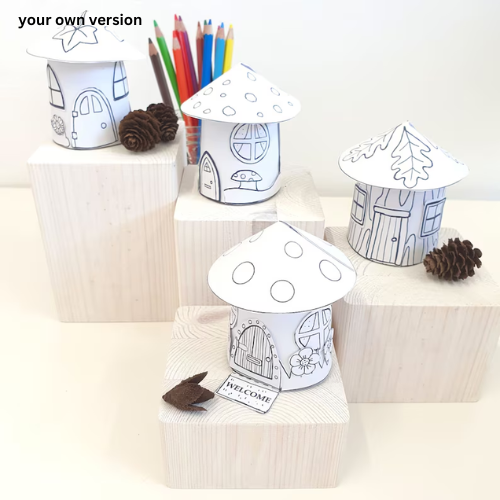 Fairy Houses Paper Craft- ThePaperCraftNest