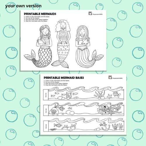 Mermaids Paper Craft- ThePaperCraftNest