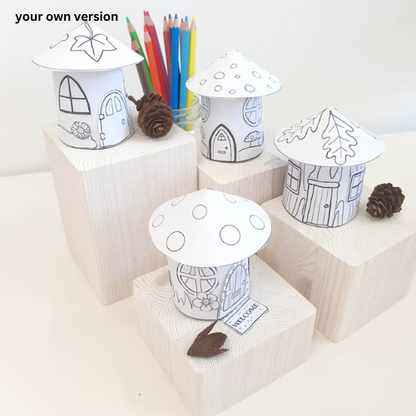 Fairy Houses Paper Craft- ThePaperCraftNest