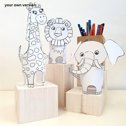 Safari Animals Printable Craft- ThePaperCraftNest