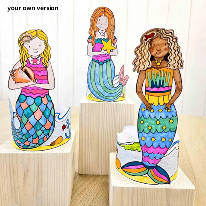 Mermaids Paper Craft- ThePaperCraftNest