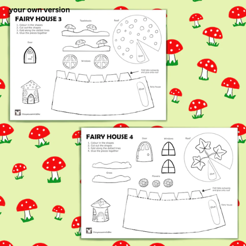 Fairy Houses Paper Craft- ThePaperCraftNest