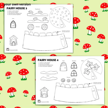 Fairy Houses Paper Craft- ThePaperCraftNest