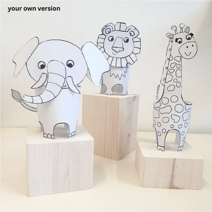Safari Animals Printable Craft- ThePaperCraftNest