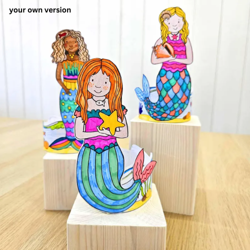 Mermaids Paper Craft- ThePaperCraftNest