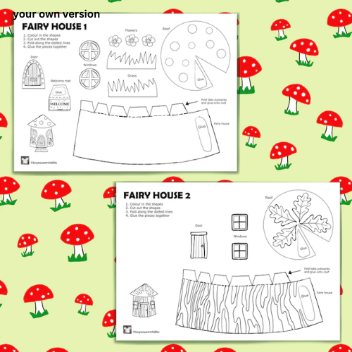 Fairy Houses Paper Craft- ThePaperCraftNest
