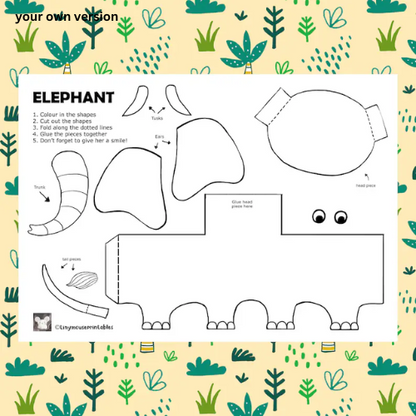 Safari Animals Printable Craft- ThePaperCraftNest