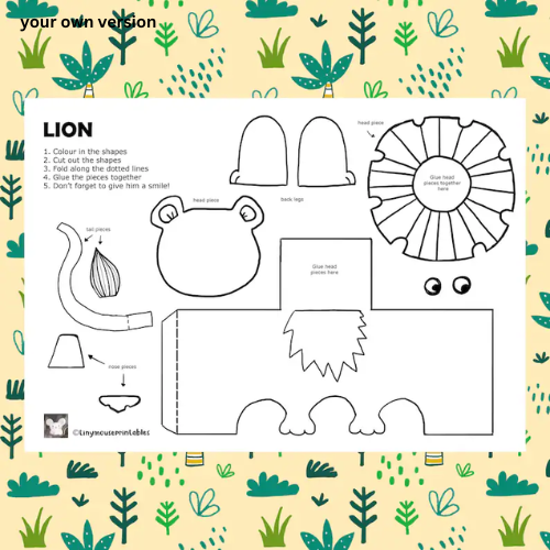 Safari Animals Printable Craft- ThePaperCraftNest